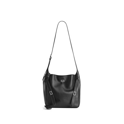 BALENCIAGA WOMEN'S BEL AIR HOBO BAG SMALL IN BLACK 8110182ABAV7000 (26.9*25.9*9.9cm)